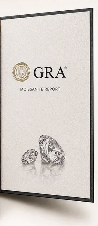 Certificado GRA de autenticidade da moissanite